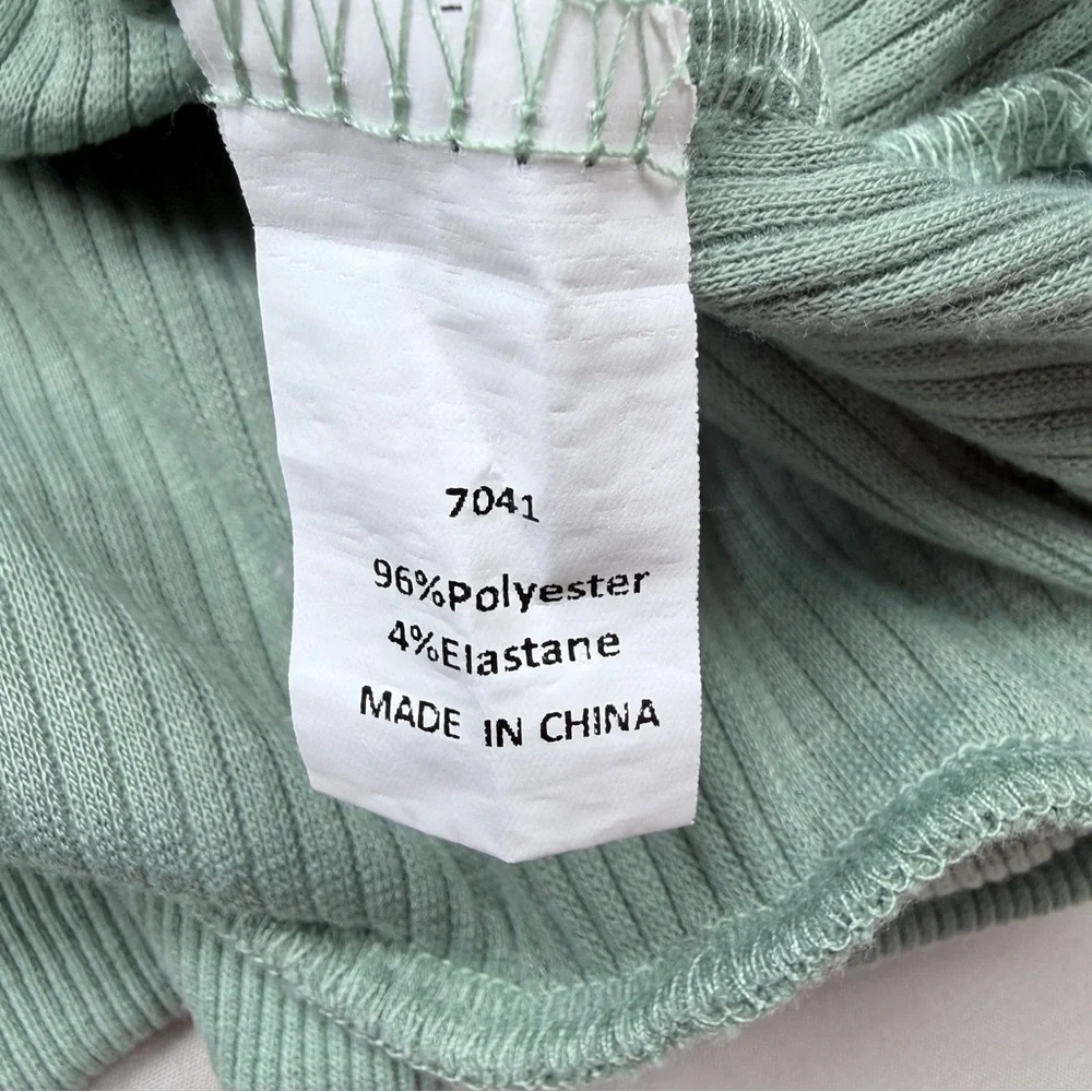 PRETTY-GARDEN knitted loungewear outfit. Ribbed 2pc set